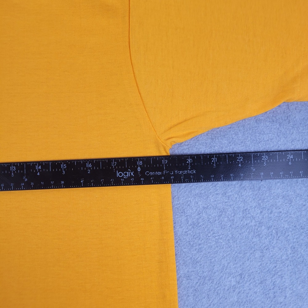 Screen Stars T-Shirt Men Large Yellow Vintage 80s Single Stitch Blank USA Made - Picture 3 of 6